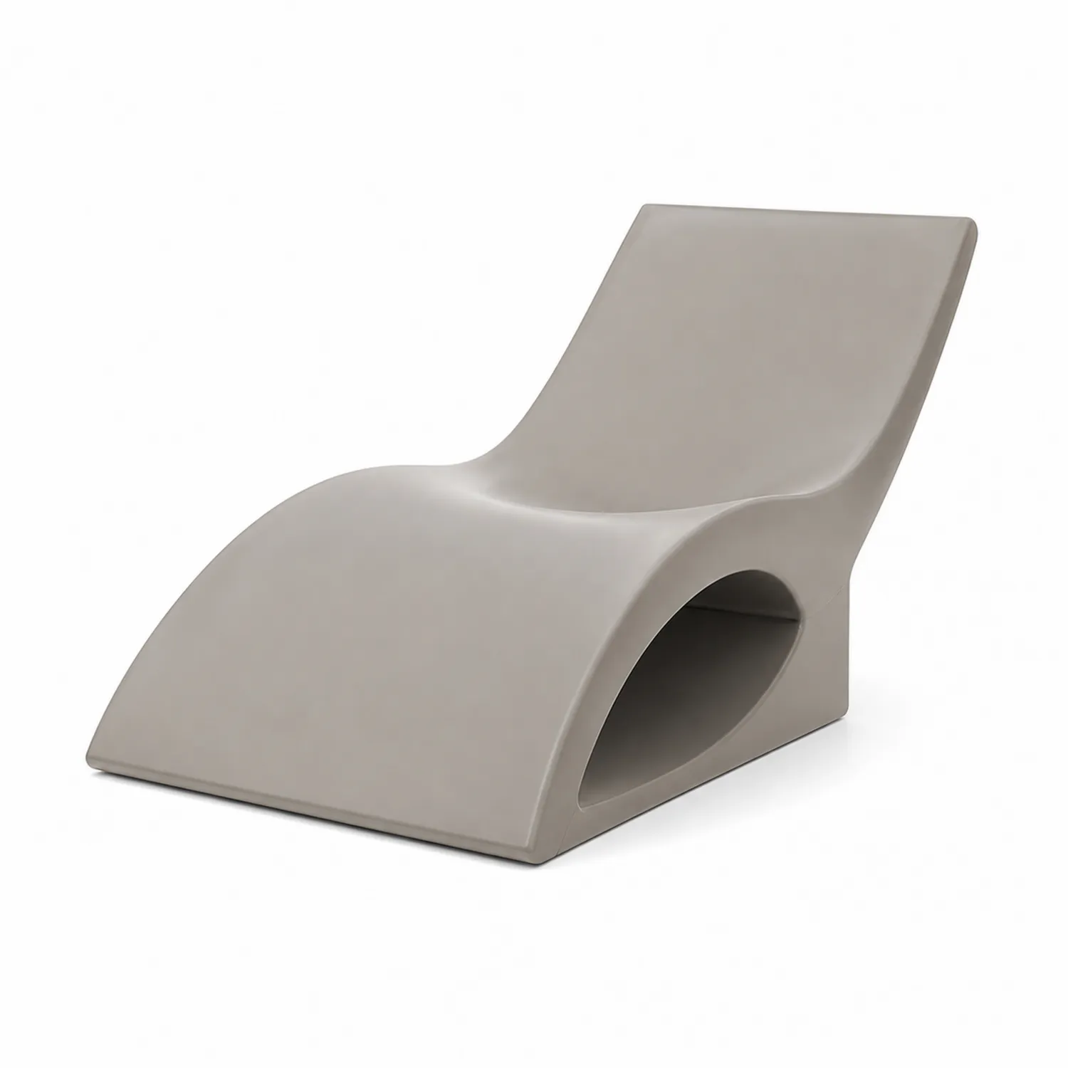 Gartenliege Polyethylen Grau 160 cm