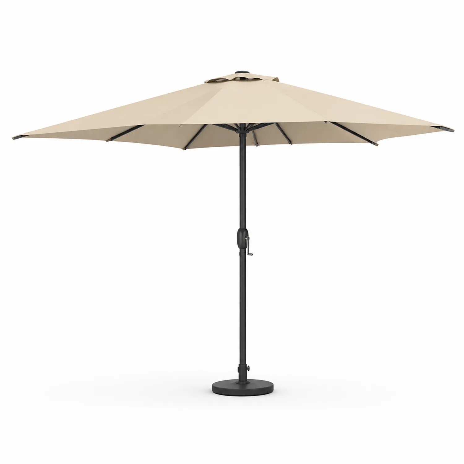 Gartenschirm 3m Polyester Beige Aluminium
