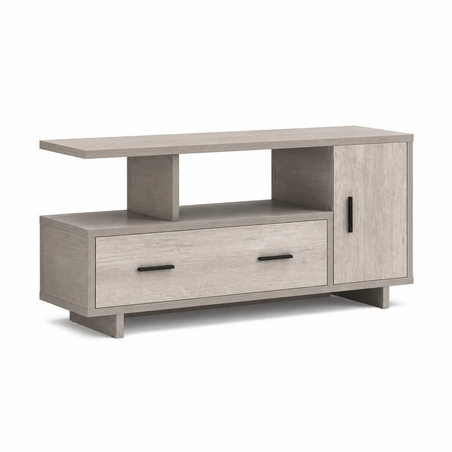TV-Schrank aus Holzwerkstoff in Grau mit Schublade und Tür