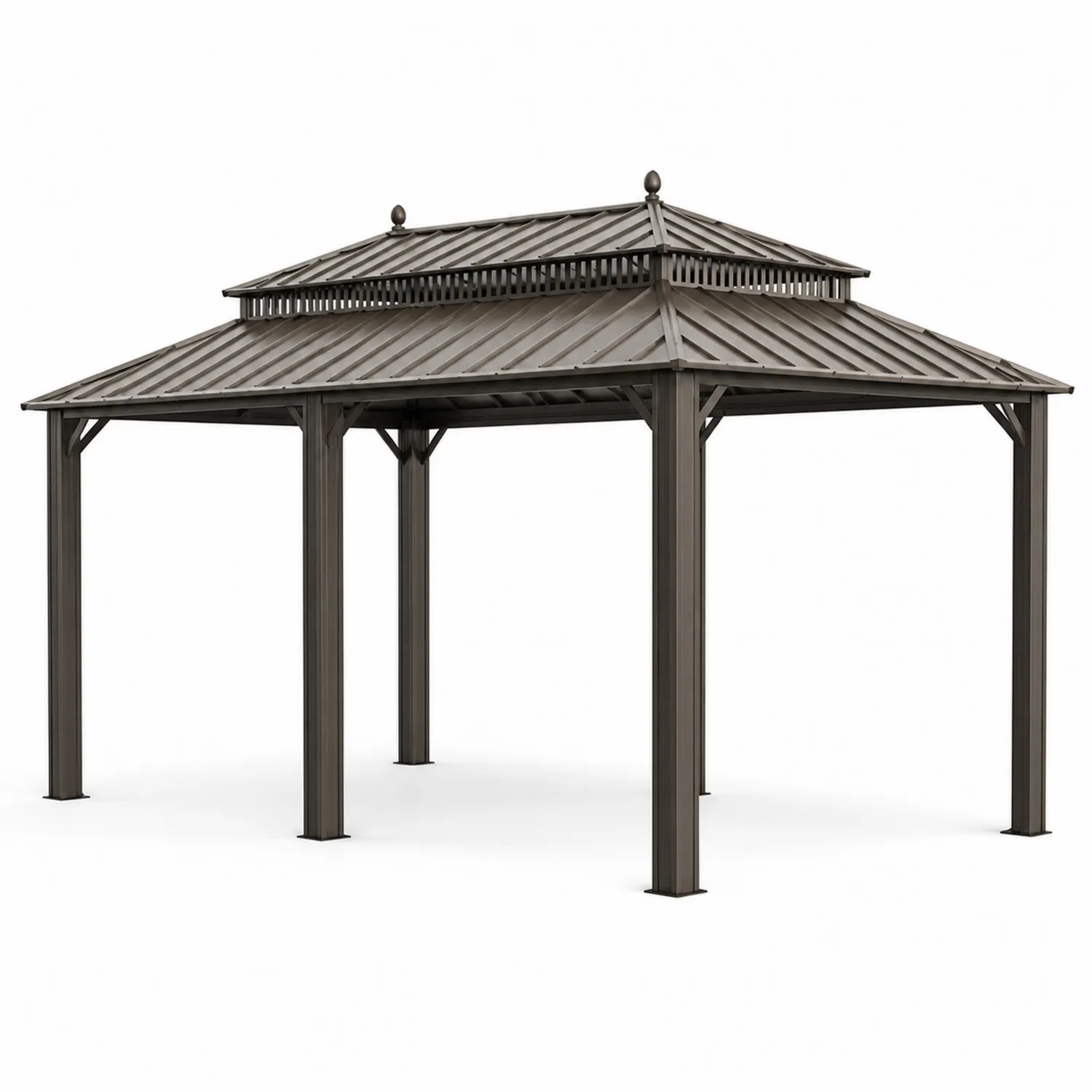 Stahl Pavillon Outdoor Grau 300x400 cm