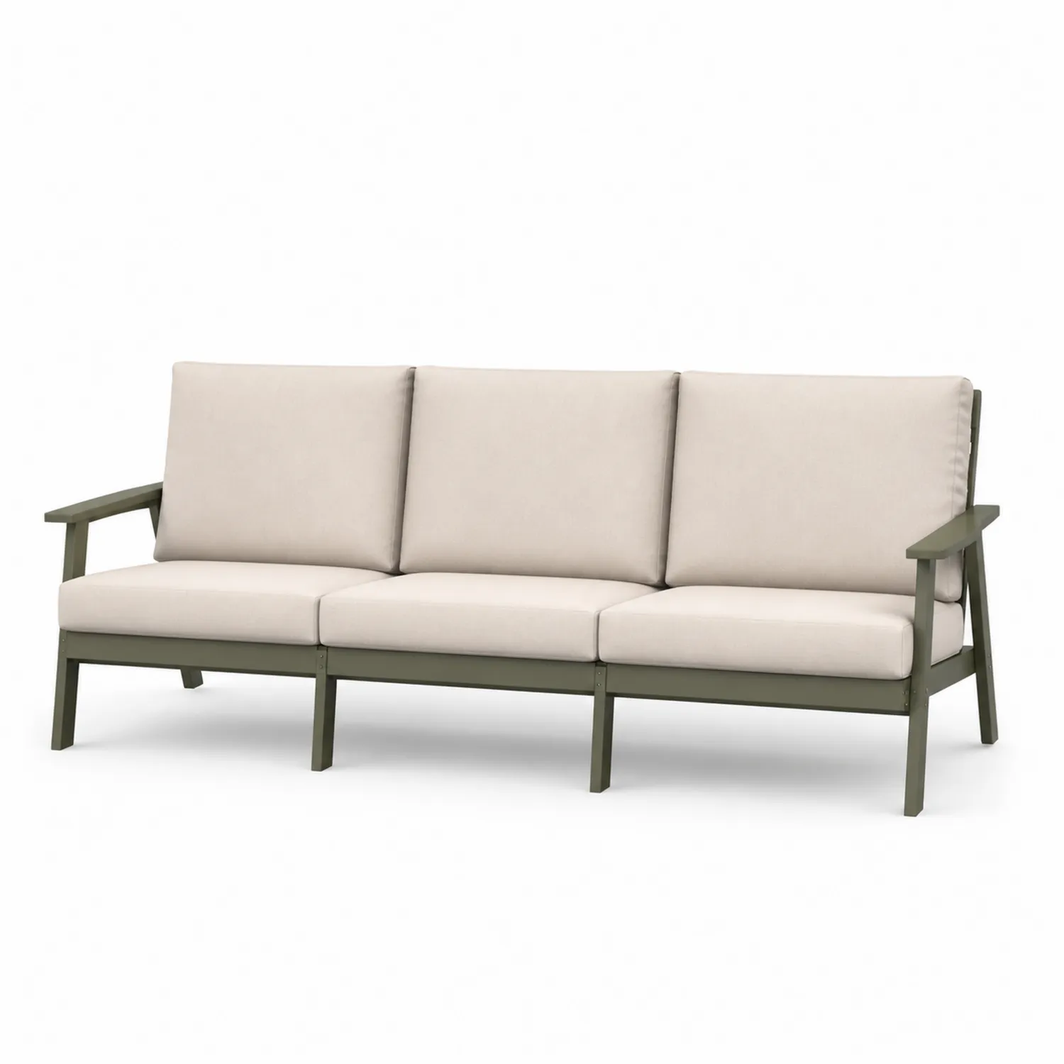 3-Sitzer Gartensofa Aluminium Beige