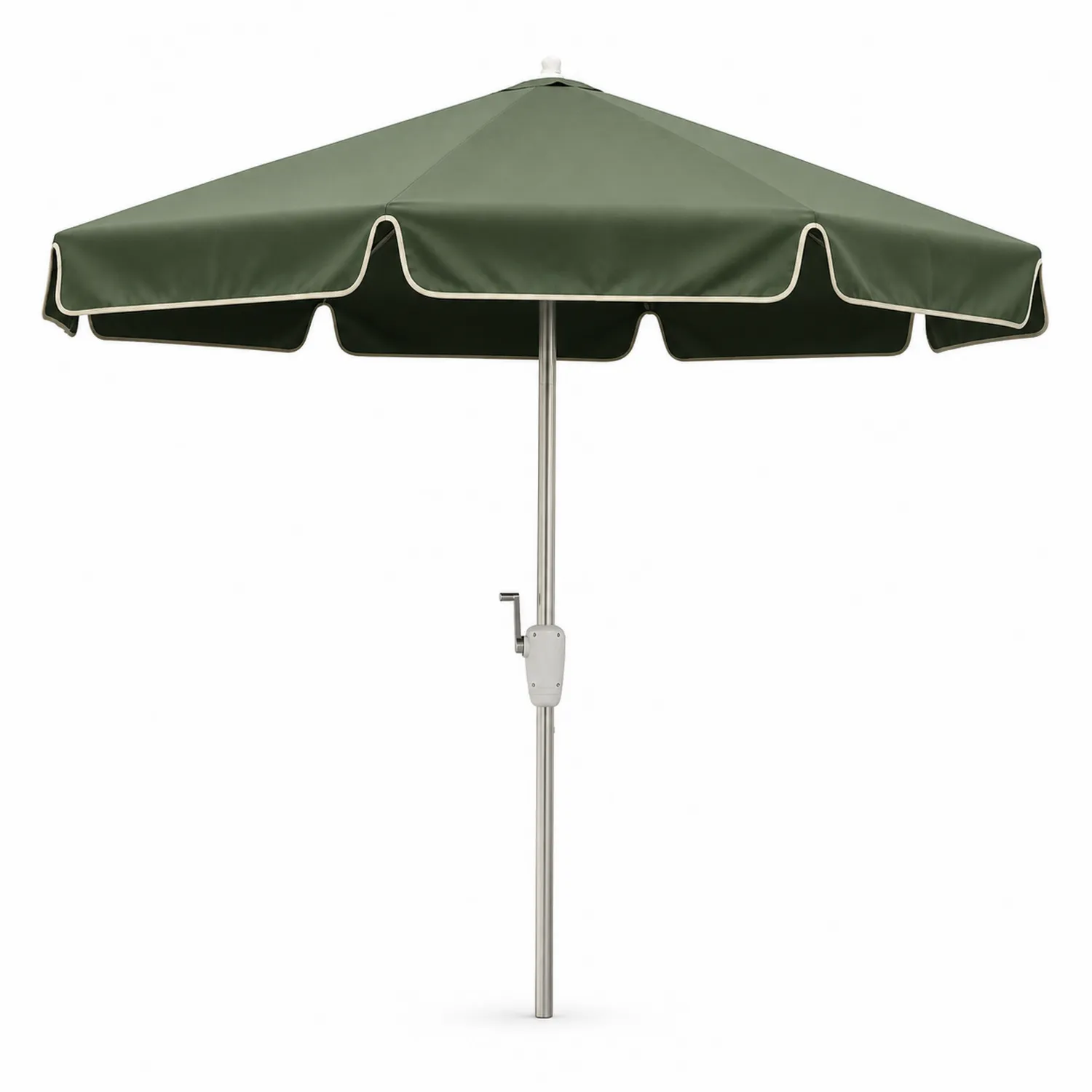 Runder Gartenschirm 300 cm Grün Edelstahl Polyester