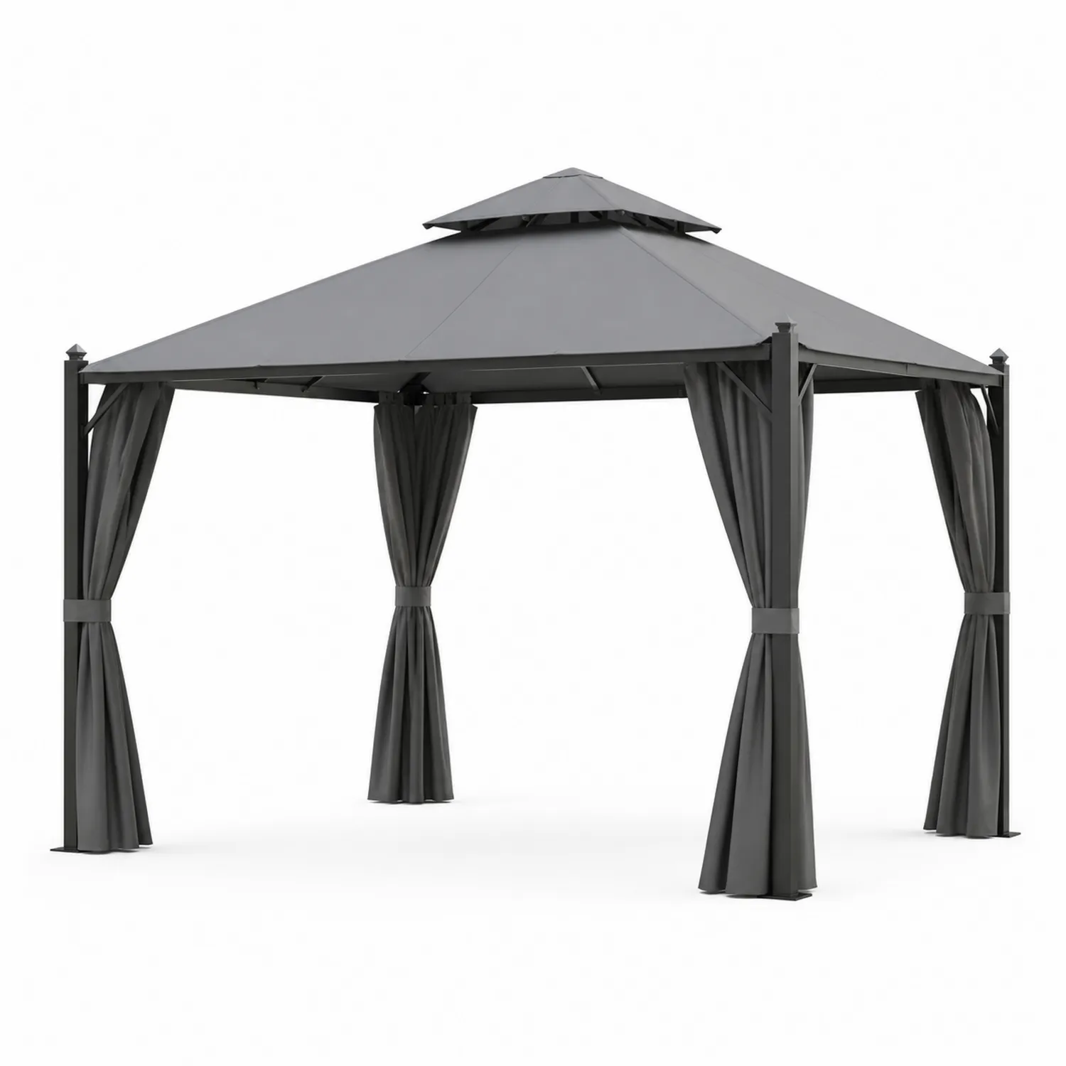 Pavillon 3x4m Aluminium Polyester Antrazit