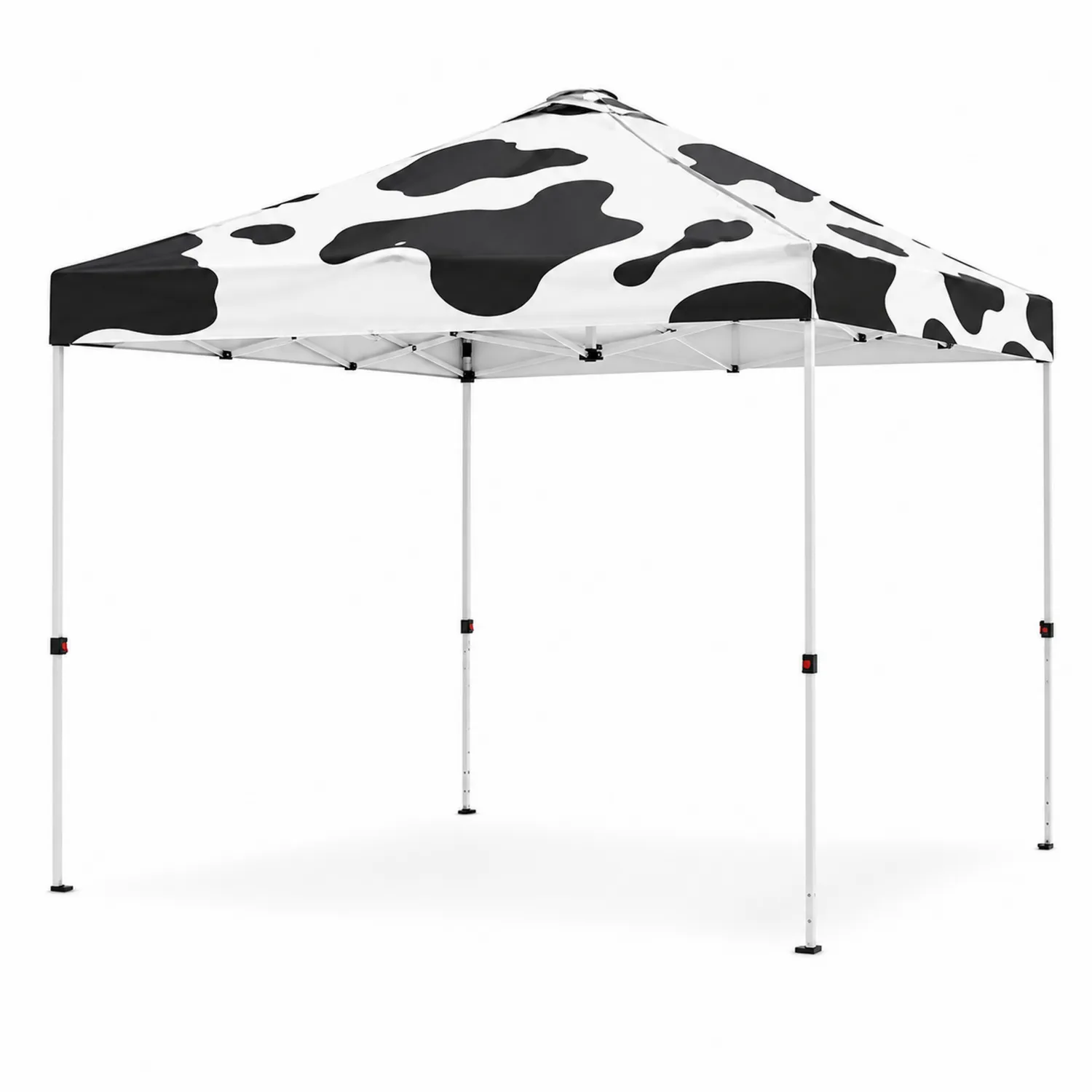 Gazebo da Esterno 3x3m Motivo Mucca in Alluminio e Poliestere
