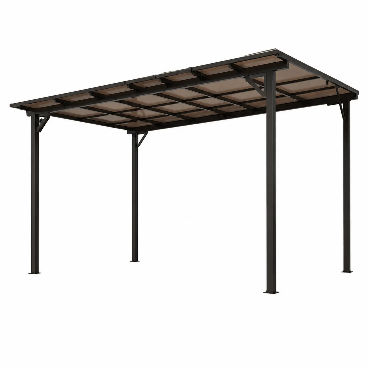 Pergola in Alluminio 3x3m con Tetto in Policarbonato
