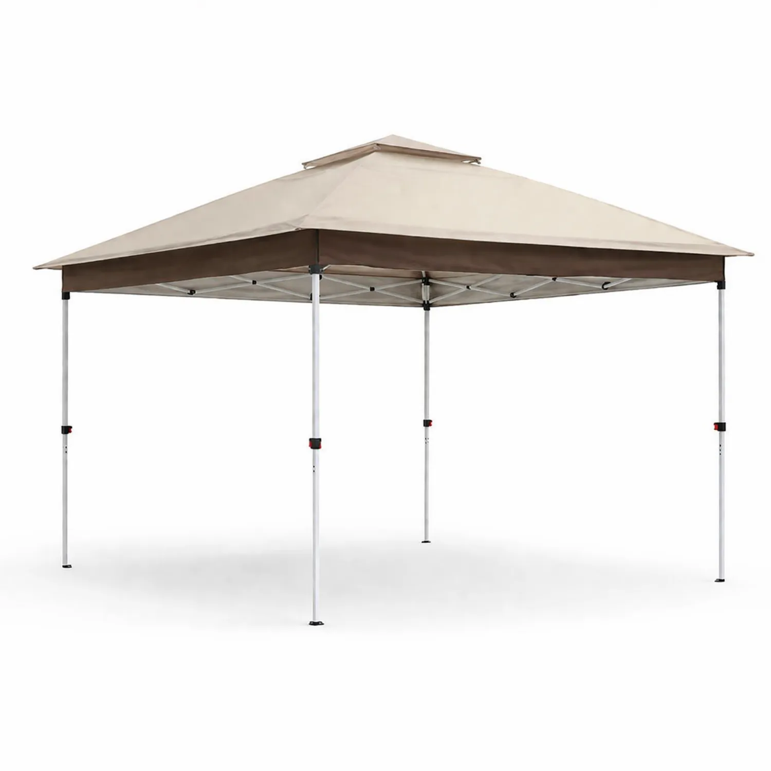 Gazebo da Giardino 3x3 m Acciaio e Poliestere Beige