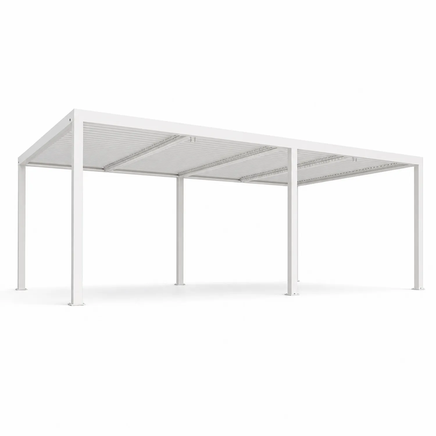 Pergola Rettangolare in Alluminio 6x4 m Bianca