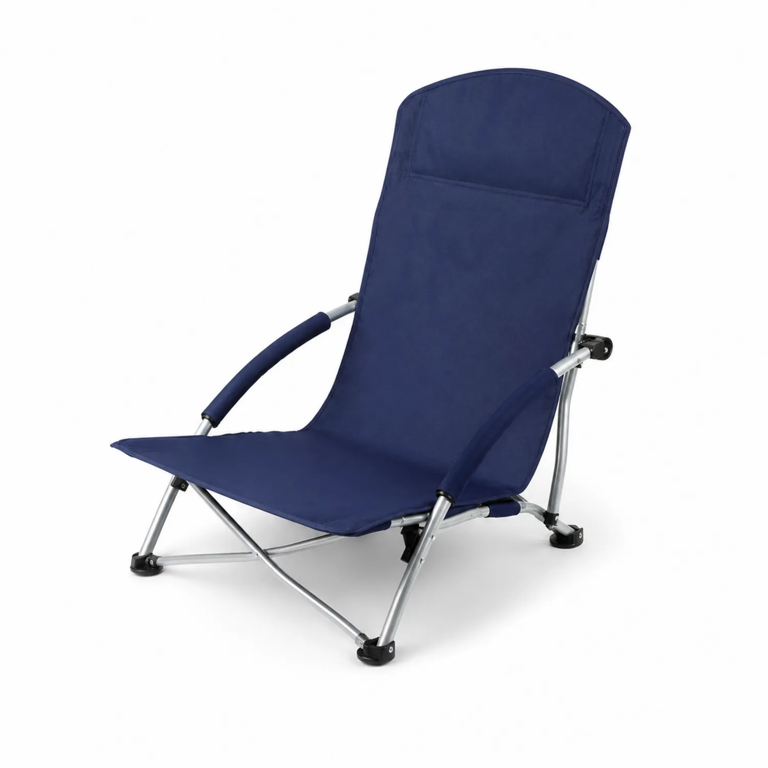 Sedia Pieghevole in Alluminio e Tessuto Oxford Blu