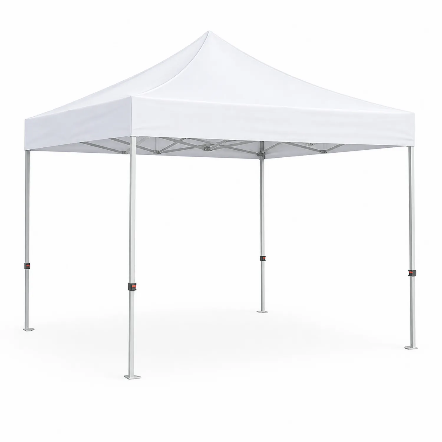 Gazebo pieghevole 3x3m in alluminio con copertura in poliestere bianco