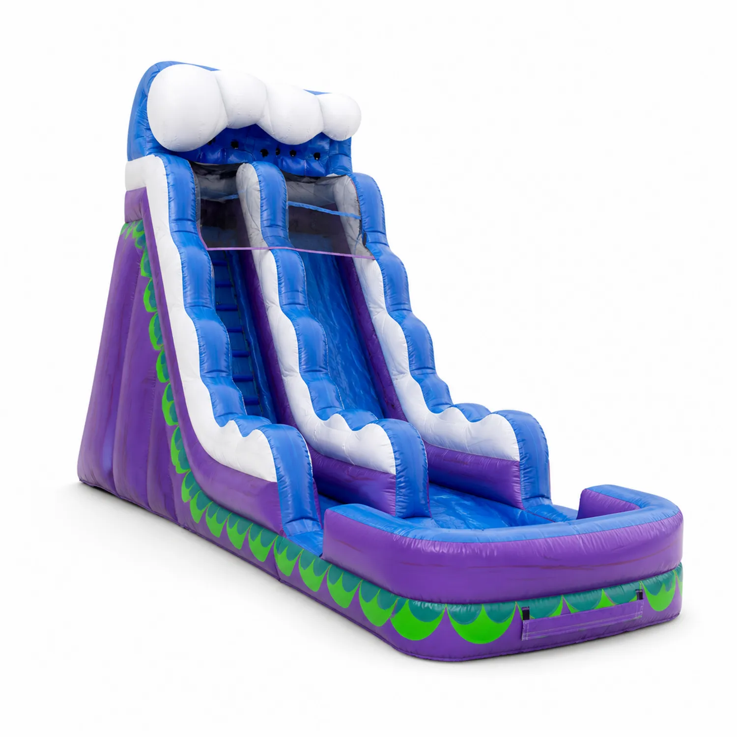 Scivolo Gonfiabile in PVC Blu Viola con Piscina