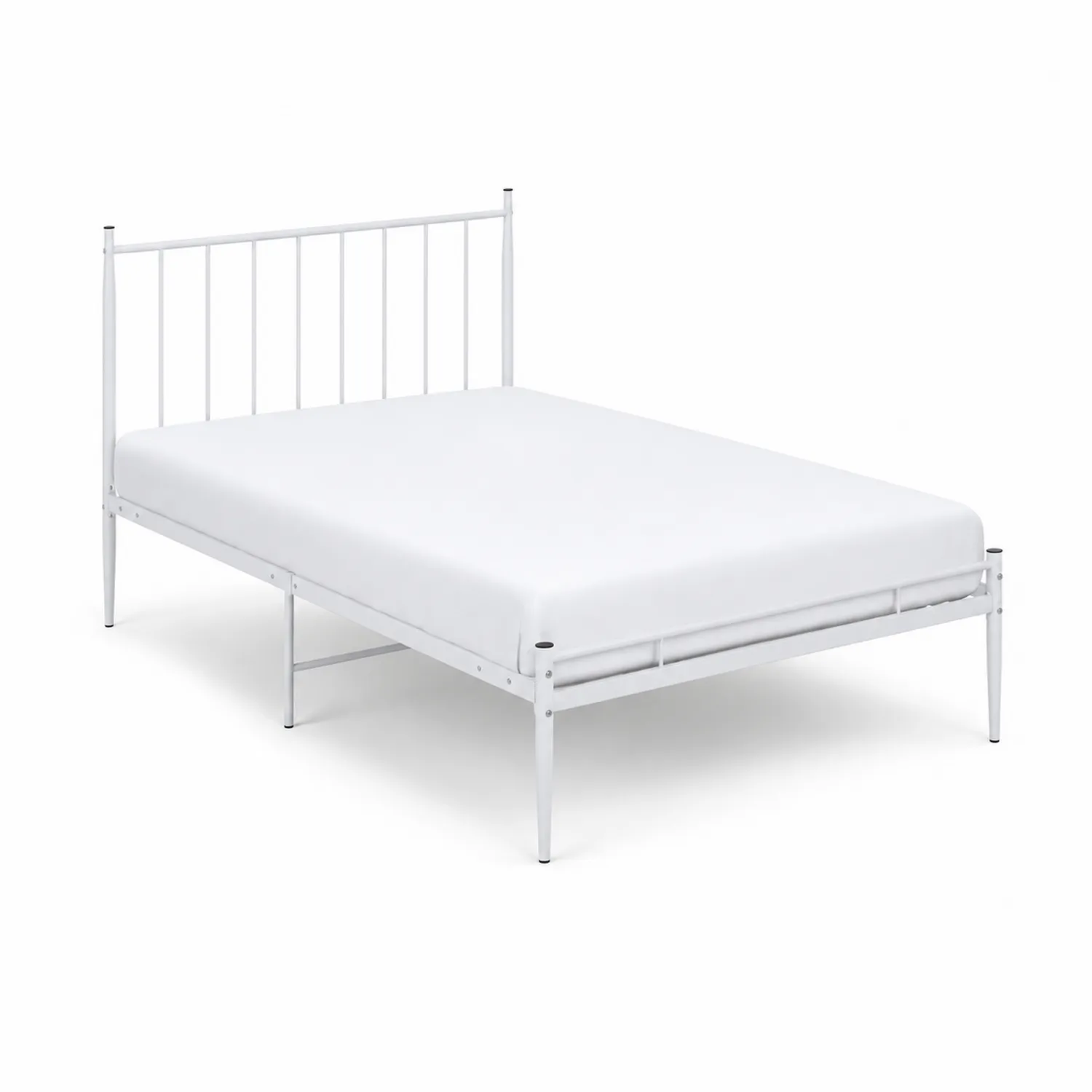 Letto matrimoniale in metallo bianco