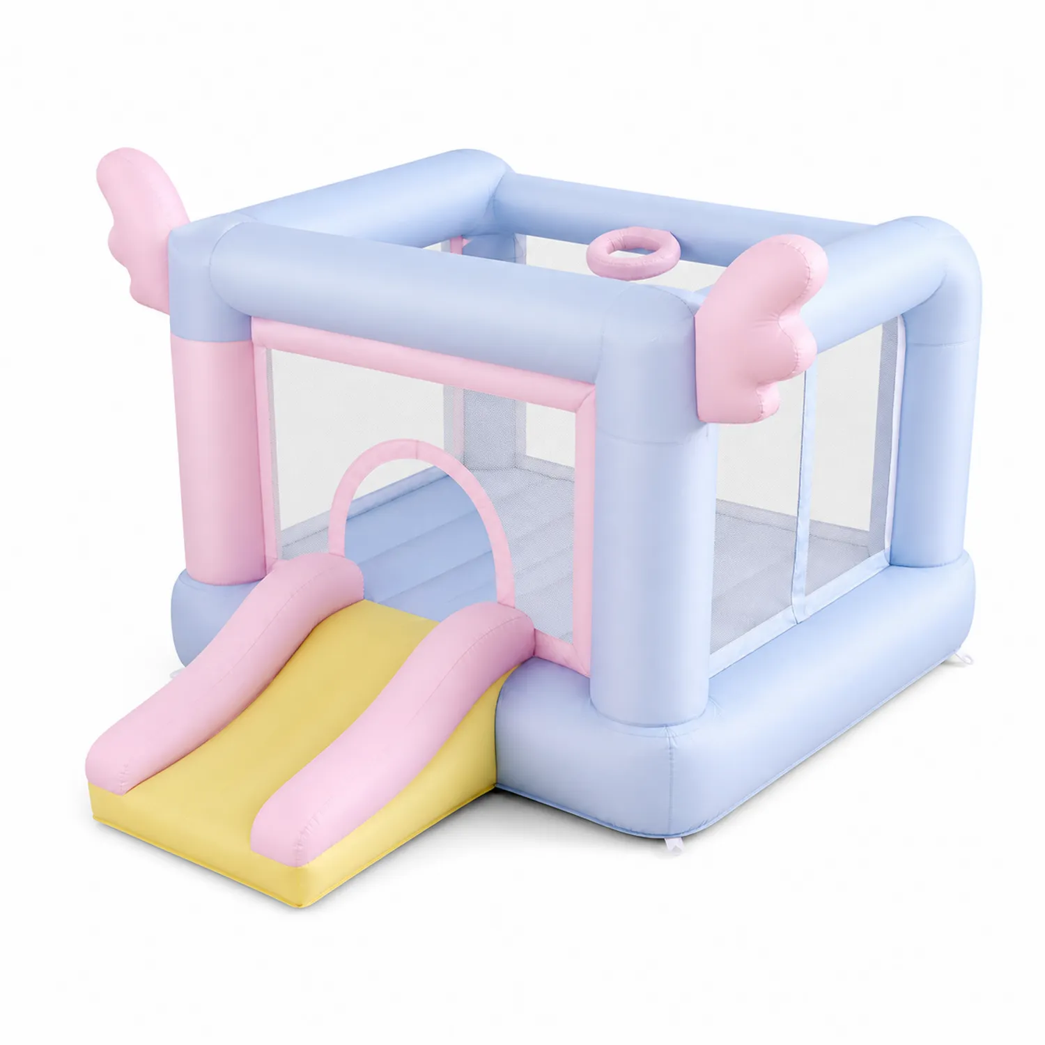 Castello Gonfiabile in PVC con Scivolo e Anelli per Bambini