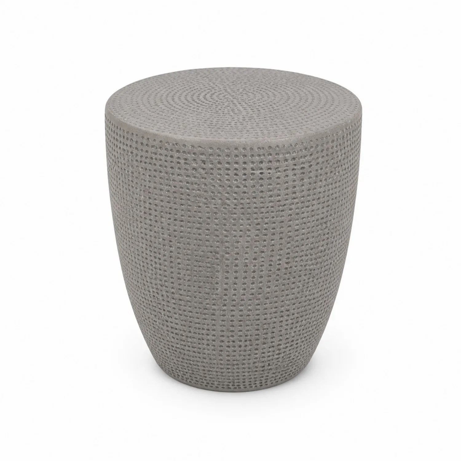 Tavolino rotondo in fibra di cemento grigio