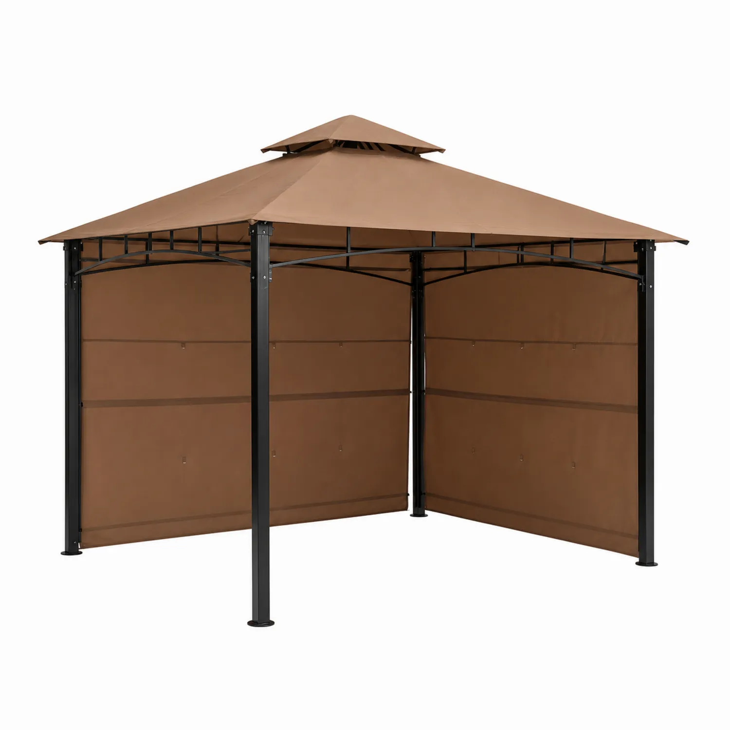Gazebo da Giardino in Metallo Marrone