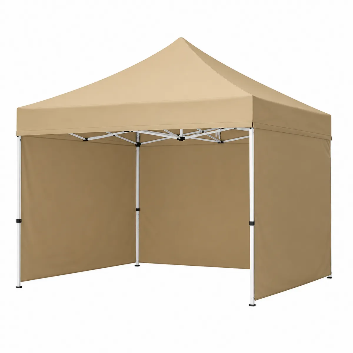 Pavillon 3x3m Aluminium Polyester Beige-biarayneo