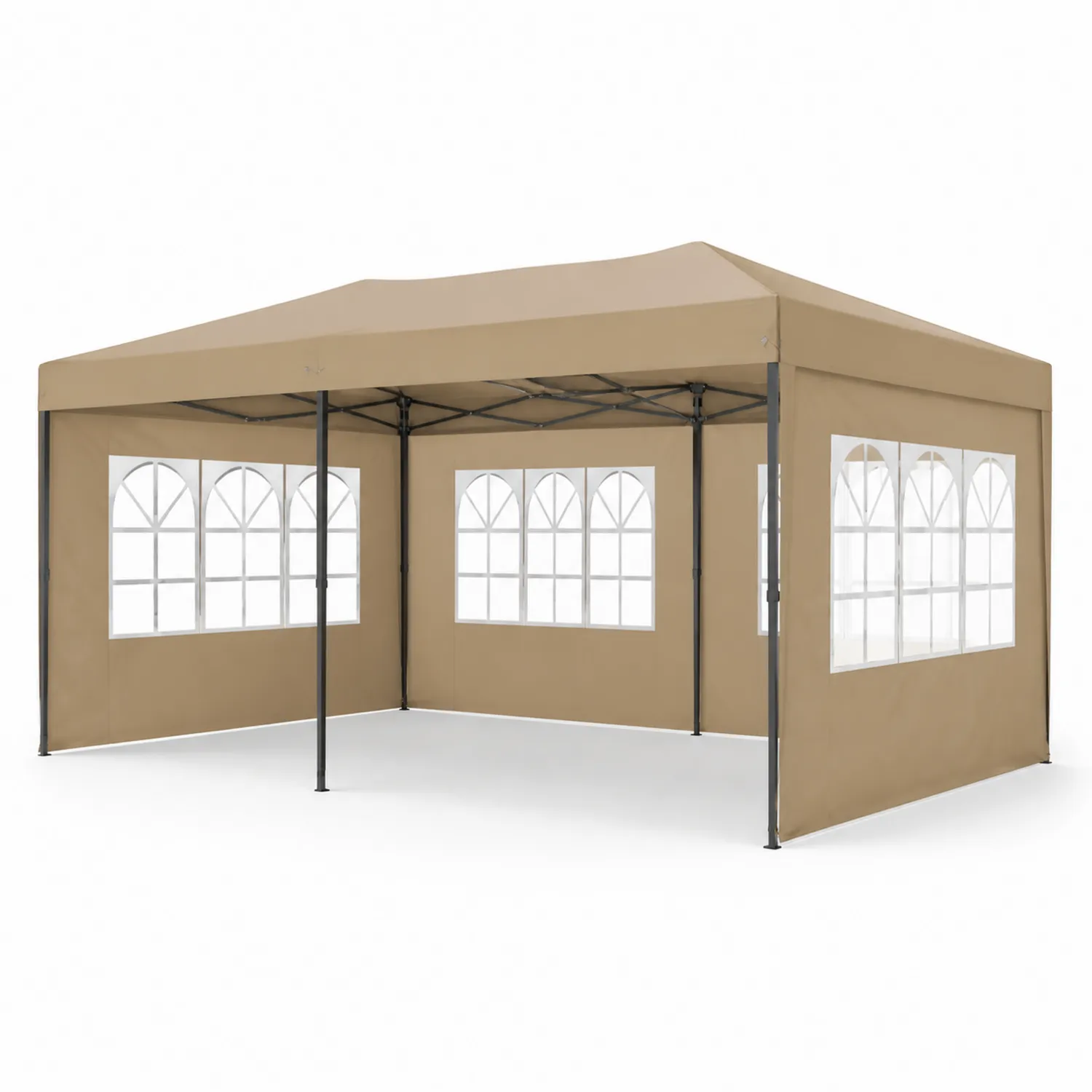 Gazebo pieghevole rettangolare 3x4.5m in acciaio e tessuto