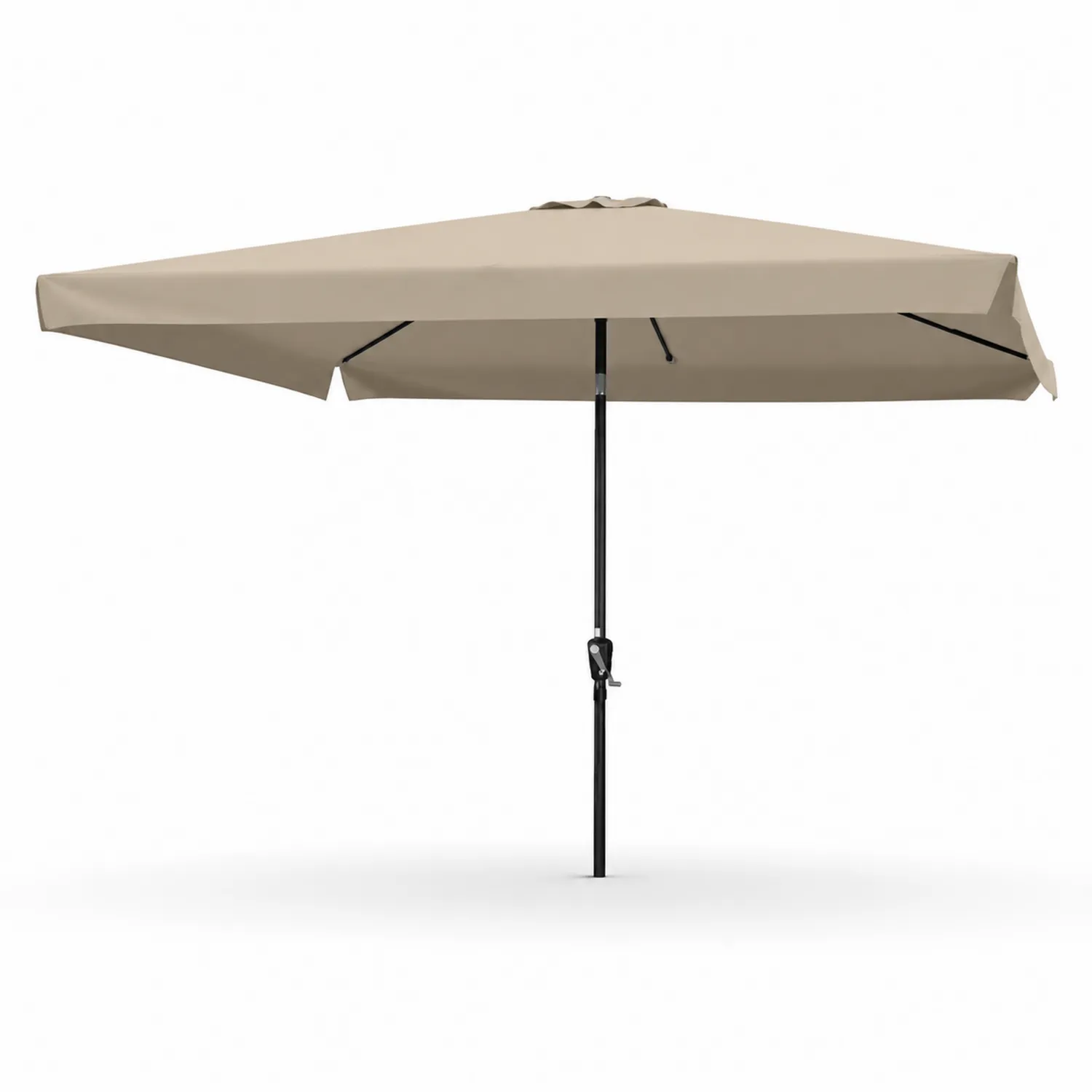 Ombrellone da Giardino Rettangolare 2x3m in Poliestere Beige