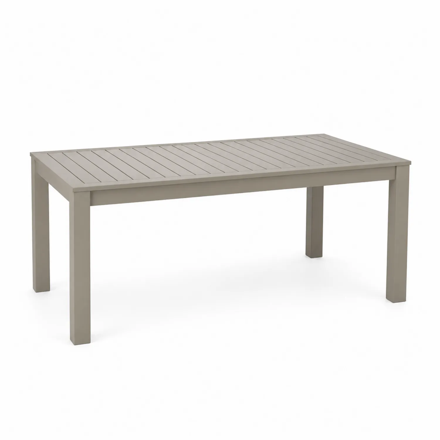 Tavolo rettangolare in metallo verniciato grigio 180x90x75 cm