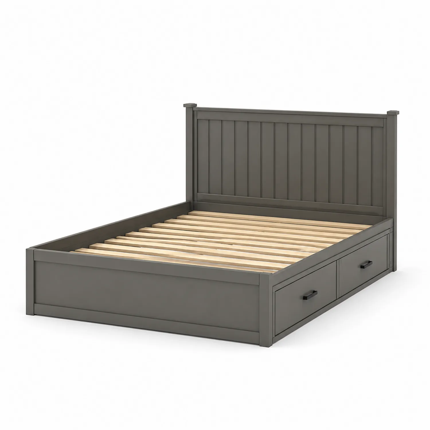 Letto in Legno con Cassetti Grigio 200x160 cm