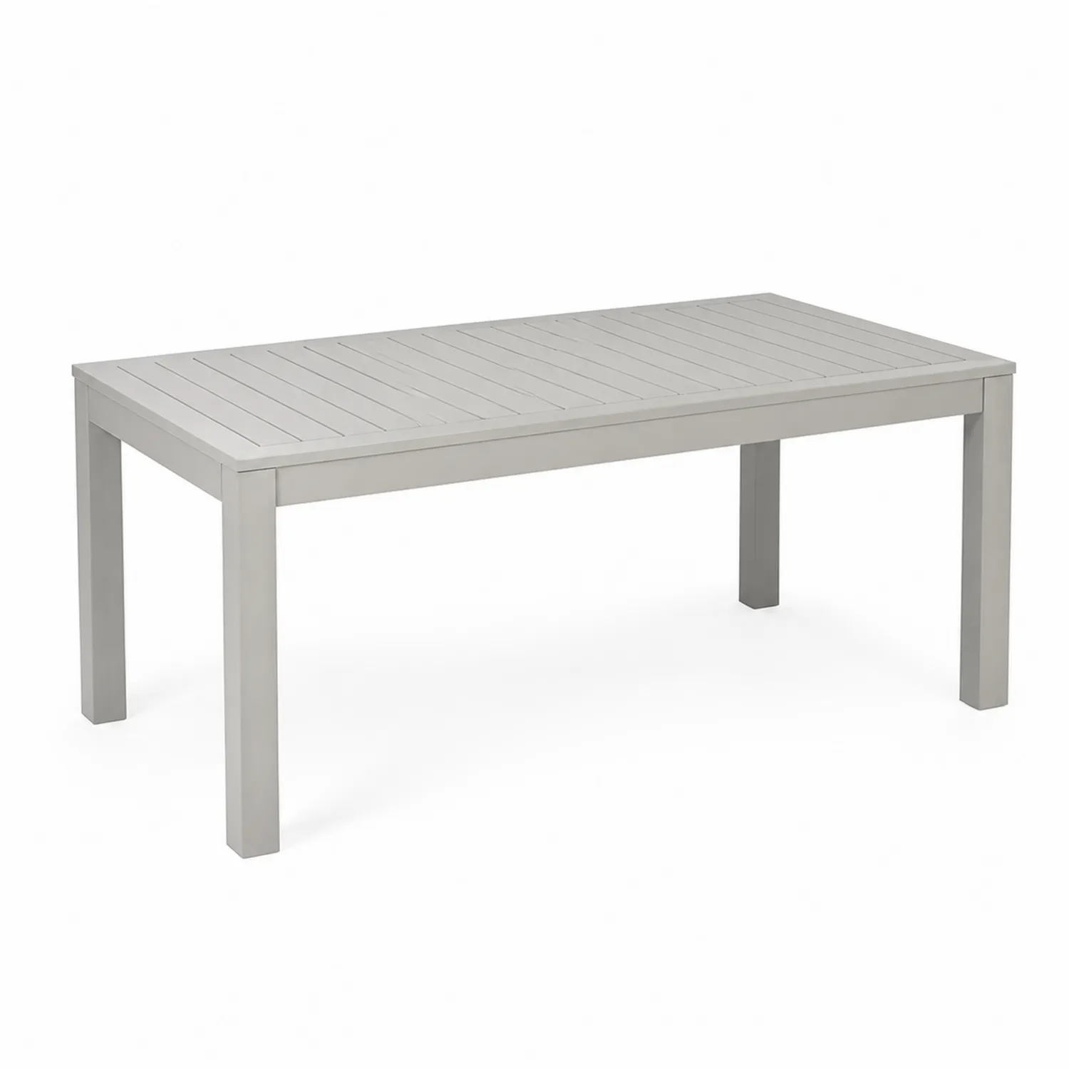 Tavolo da giardino in alluminio grigio chiaro