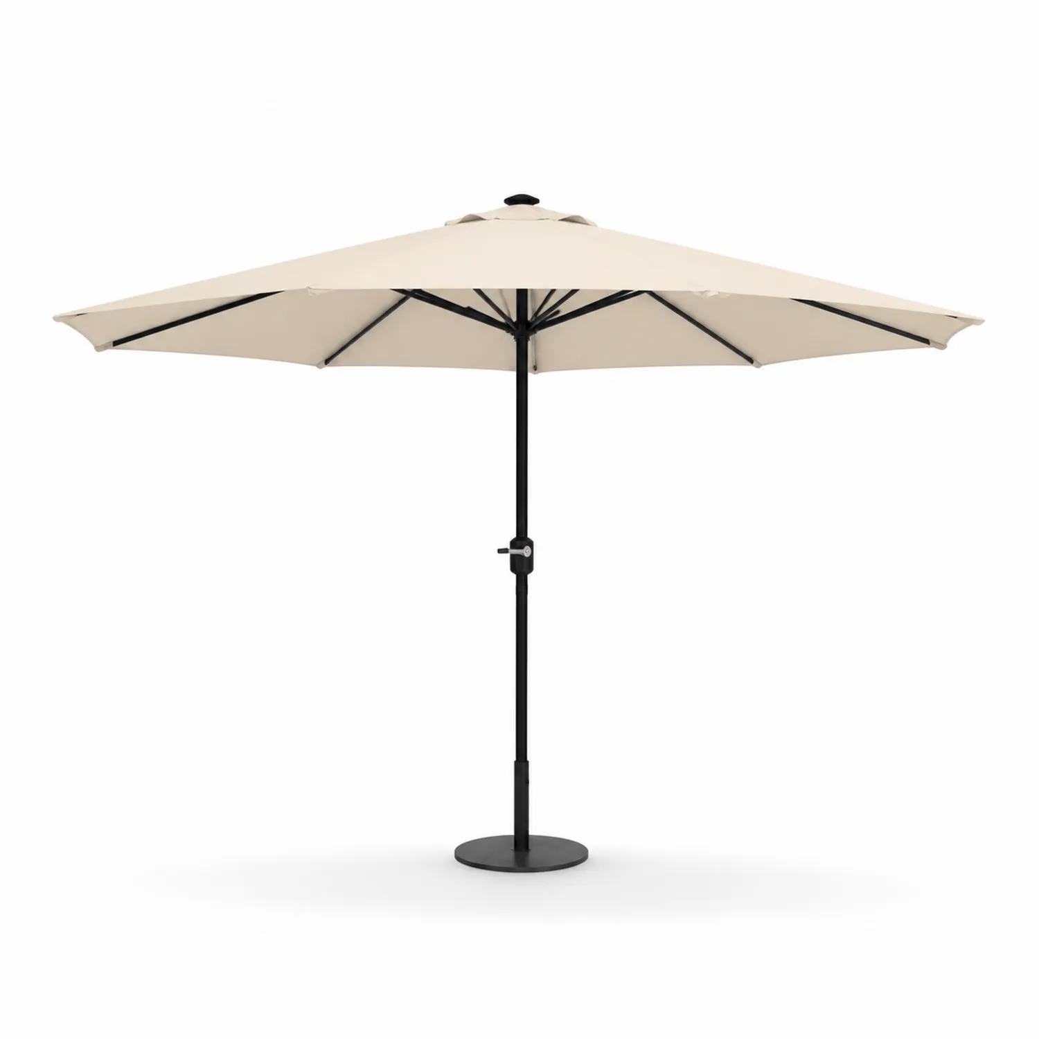 Ombrellone da Giardino Rotondo 300cm in Alluminio e Poliestere Beige