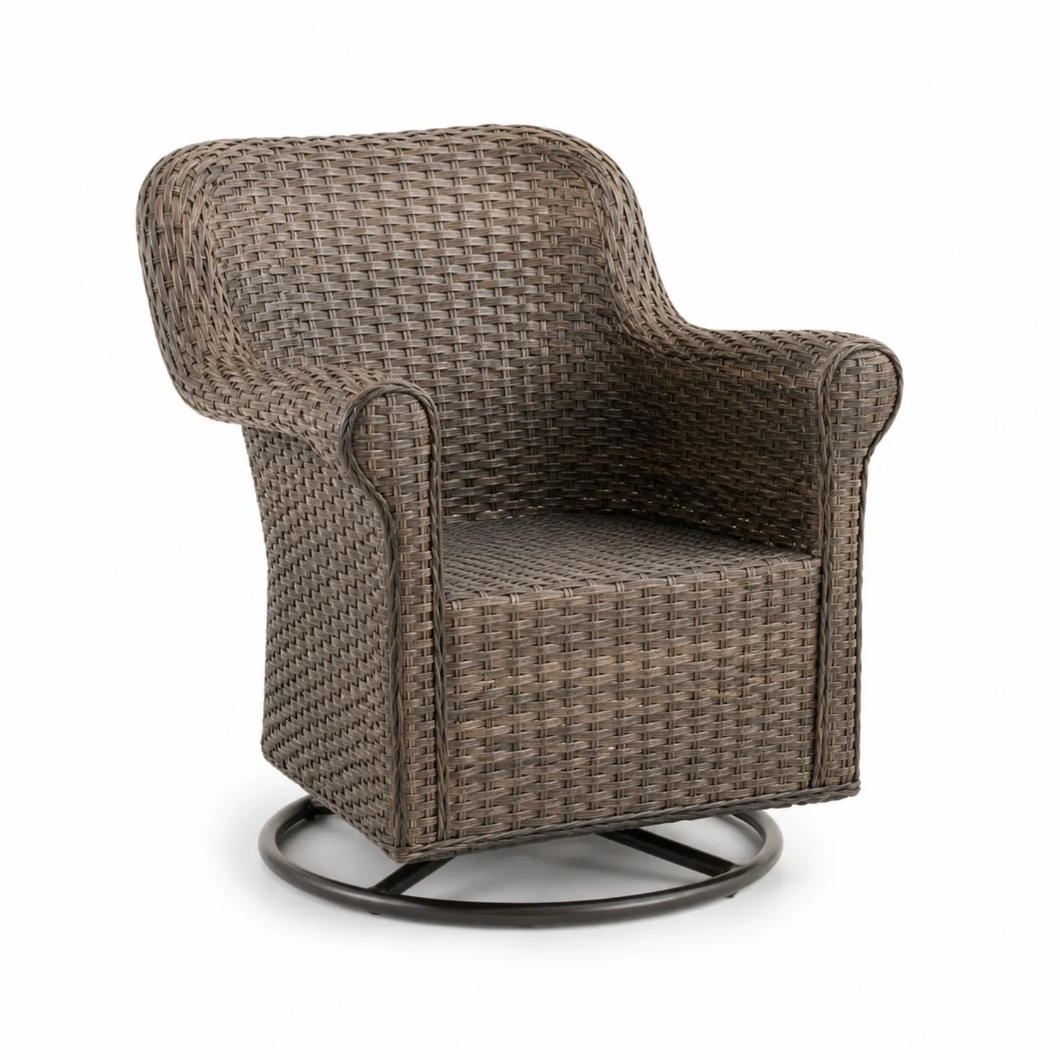 Poltrona in Rattan Sintetico con Base Girevole