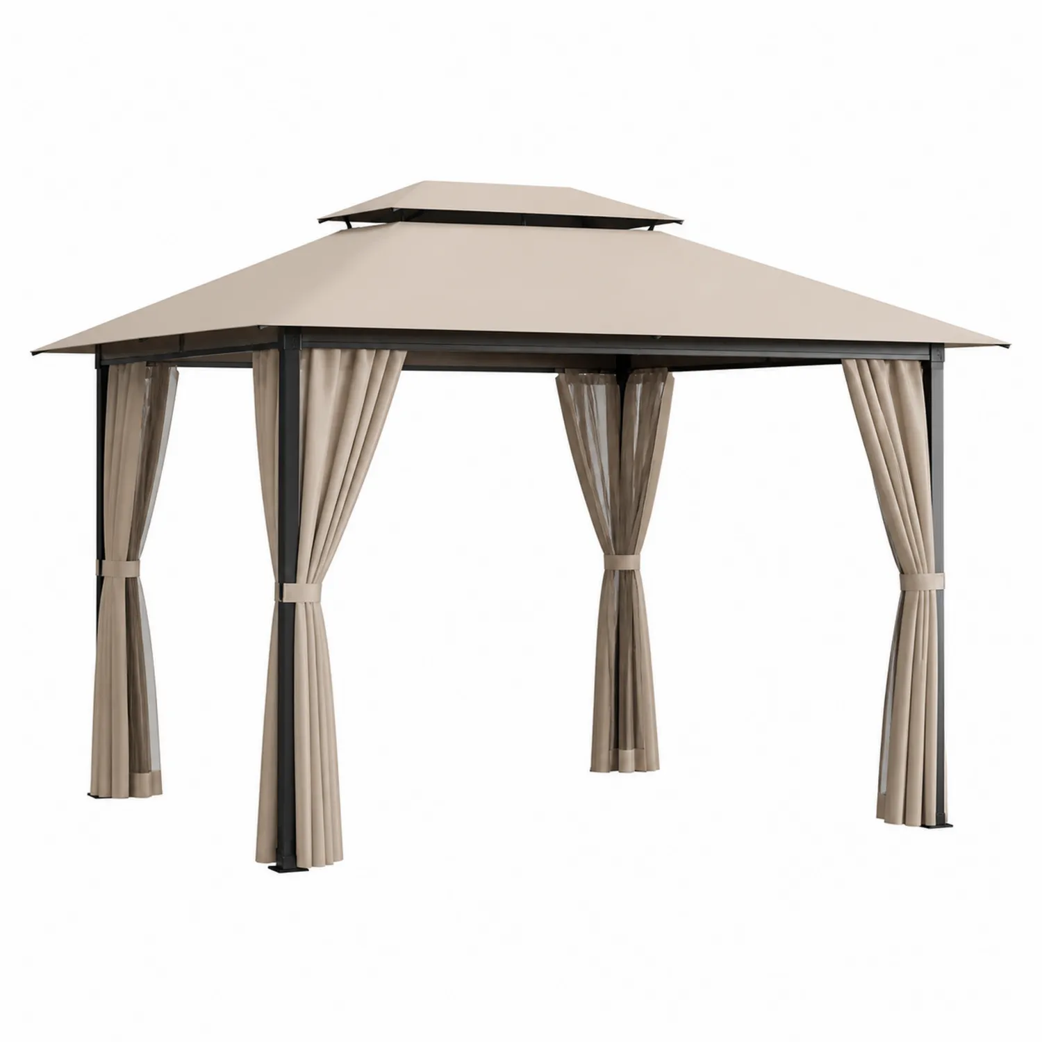 Gazebo da Giardino in Alluminio con Copertura in Poliestere