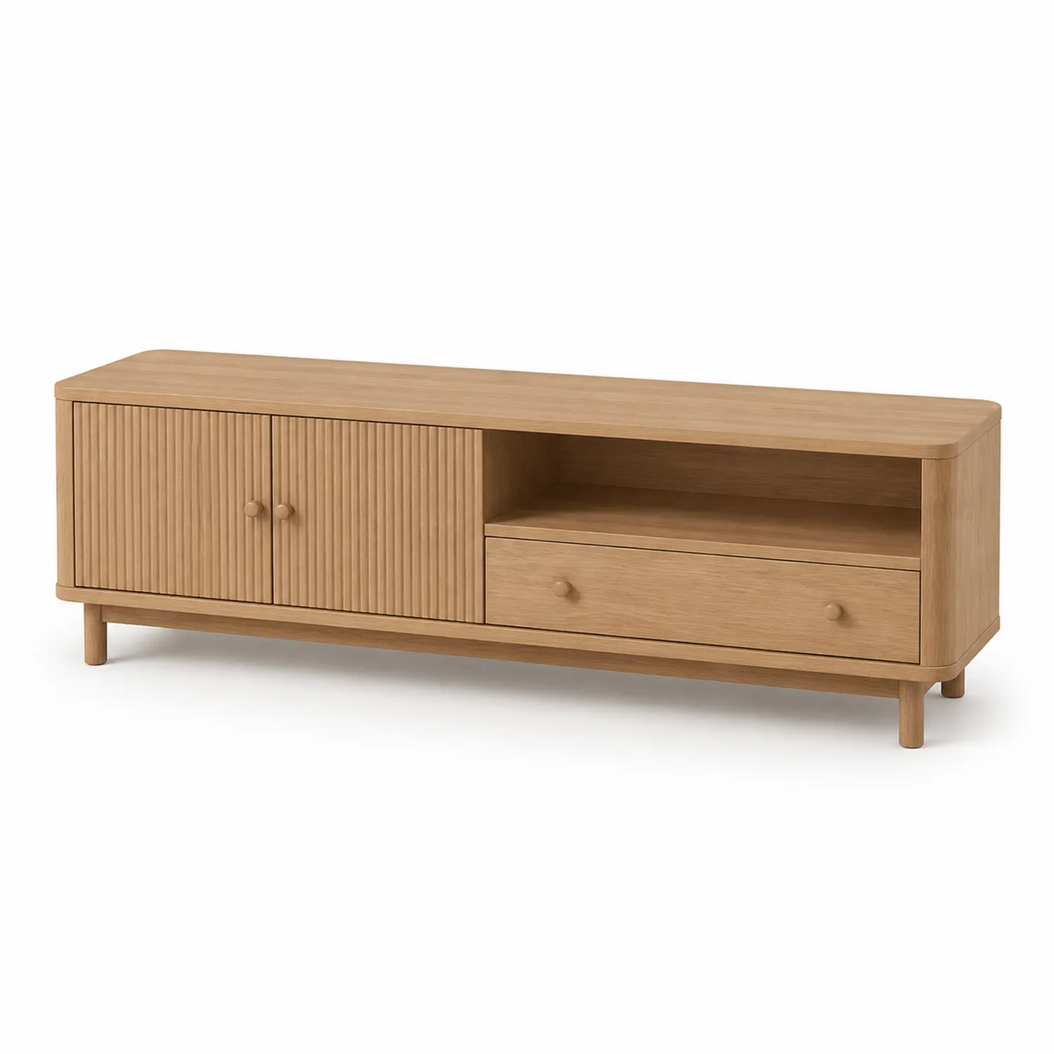 Mobile TV in legno con porte e cassetto 150x40x50 cm