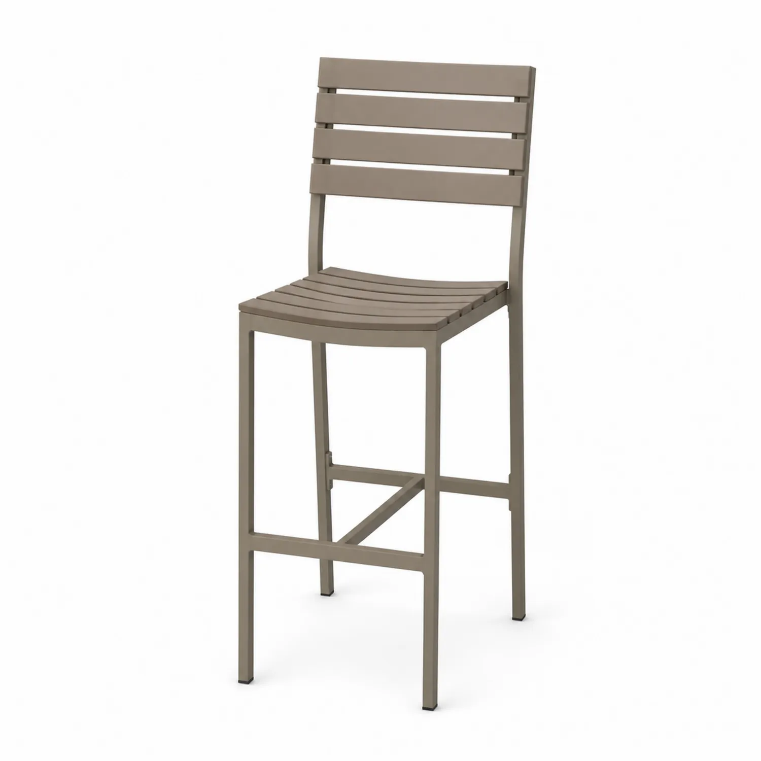 Sedia da bar in metallo 110 cm Tortora