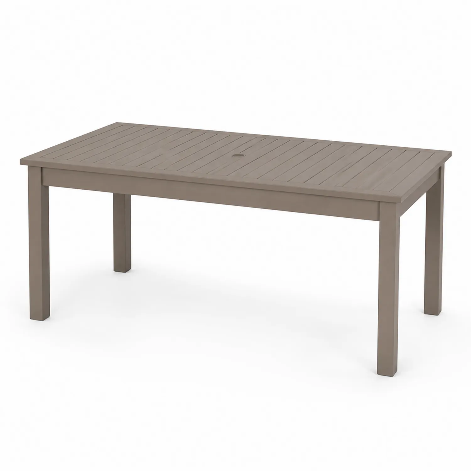 Tavolo da giardino rettangolare in plastica 200x90x74 cm Marrone
