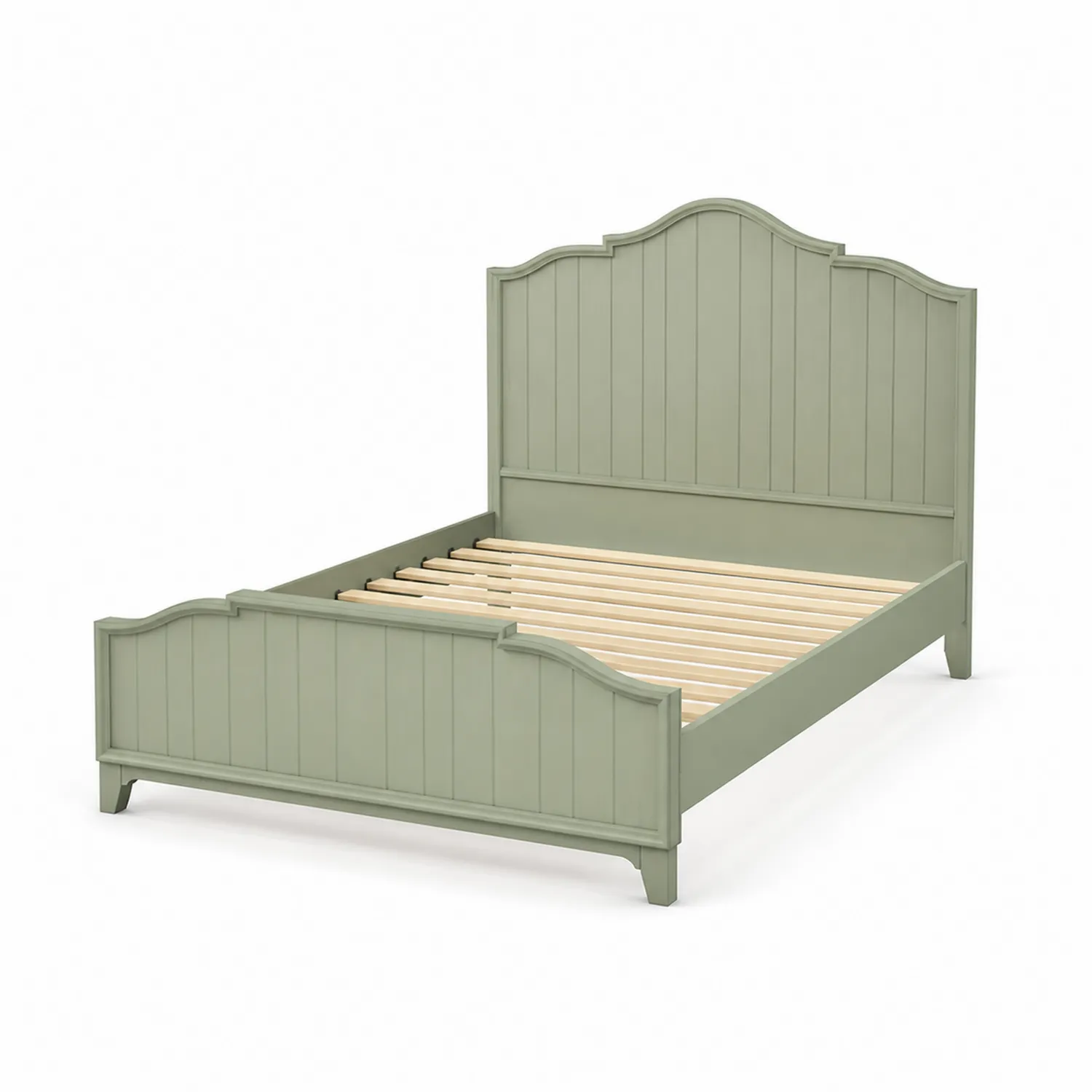 Letto matrimoniale in legno verde