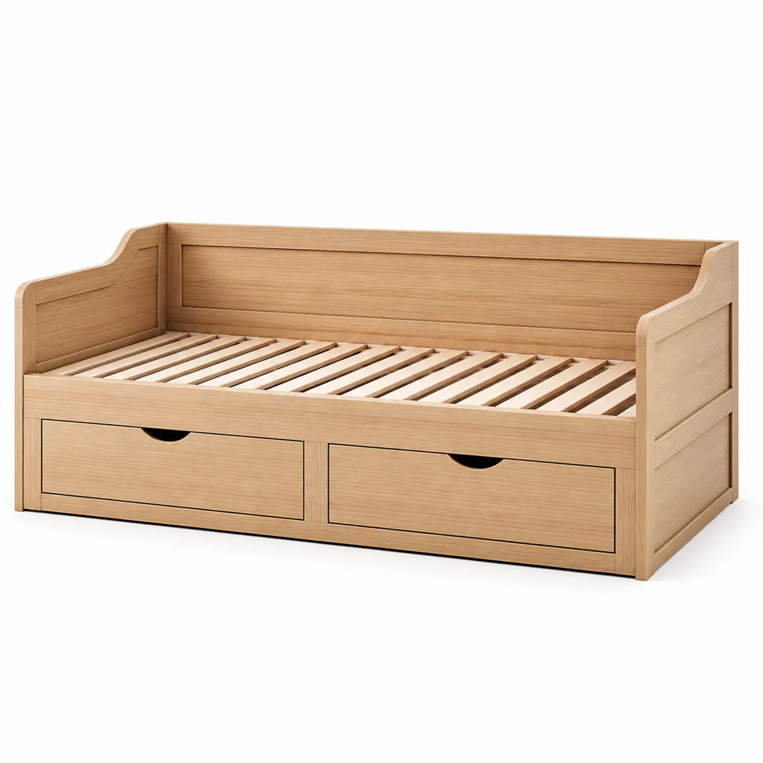 Letto singolo in legno massello con cassetti 200x90 cm