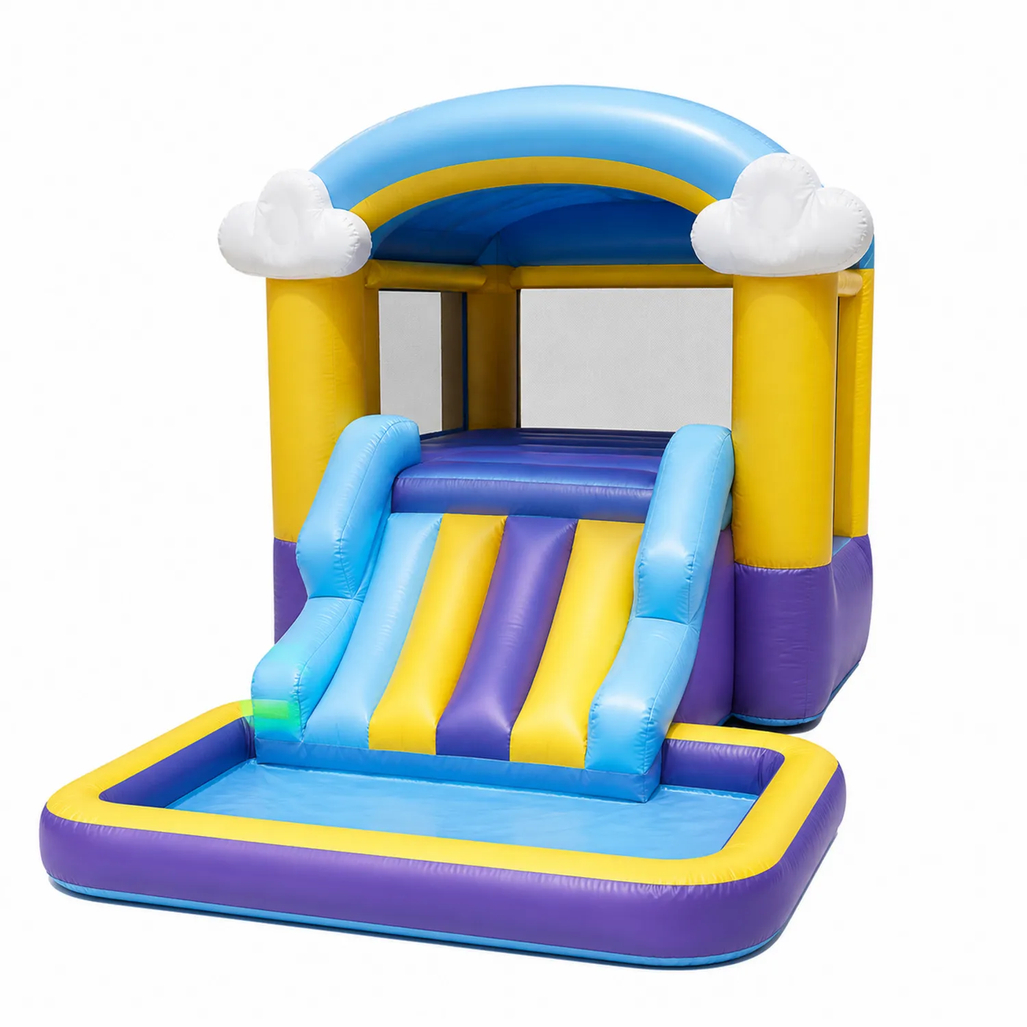 Castello Gonfiabile con Scivolo e Piscina in PVC Multicolore