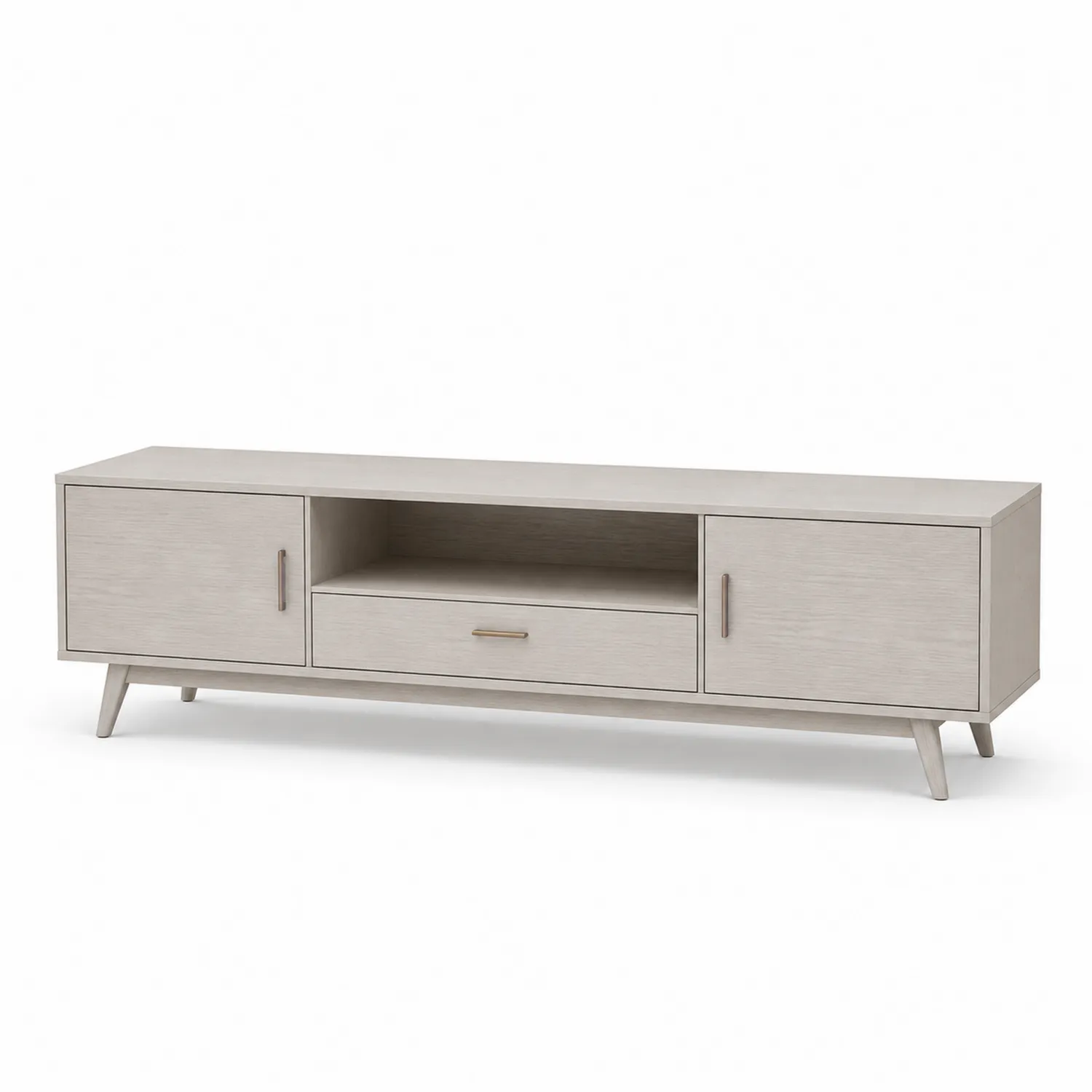 Mobile TV rettangolare in legno ingegnerizzato grigio 140x40x45 cm