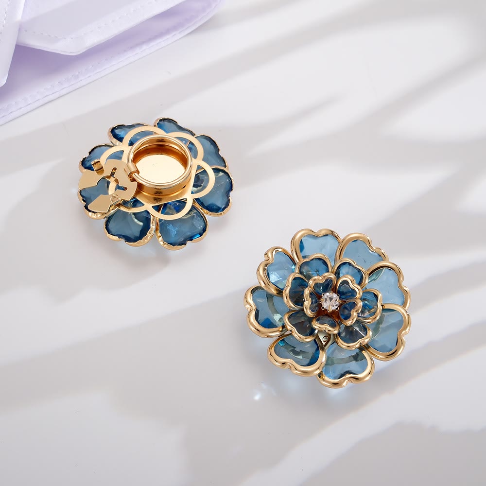 Exquisite Acrylic Camellia Button Cover | DIY Shirt Cuff & Collar Decor Accessories - Blue - Buy 2 Get 2 FREE - image 16