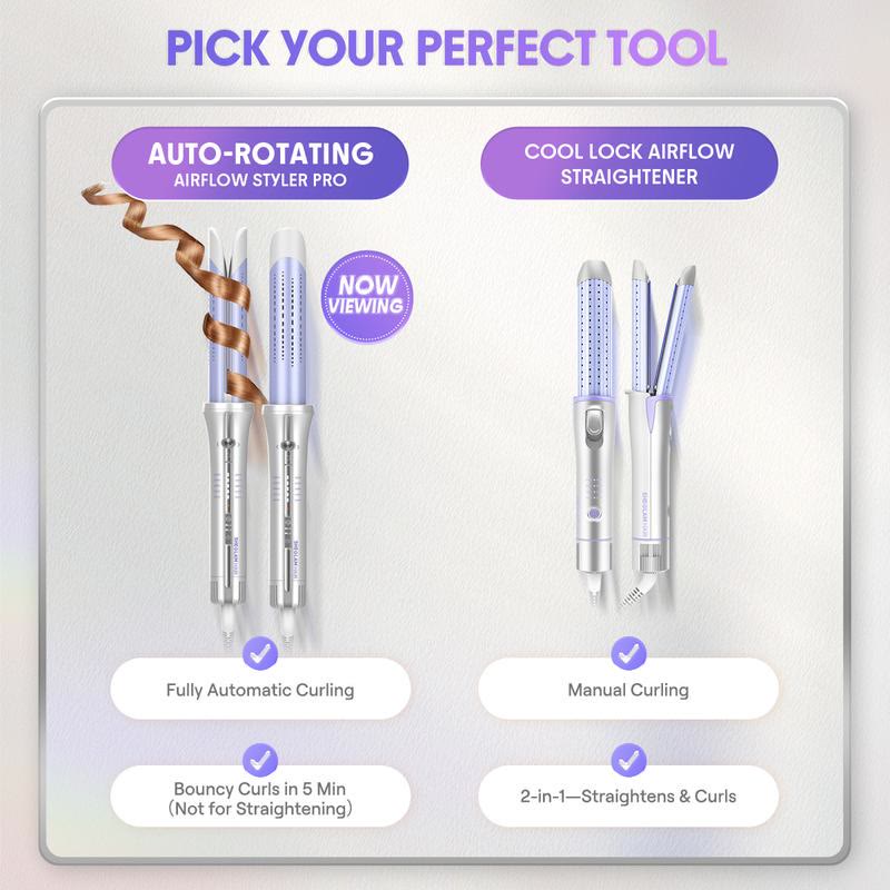 One Touch Airflow Styler Pro   Auto Rotating Curling Iron  360° Cooling Airflow  - image 7