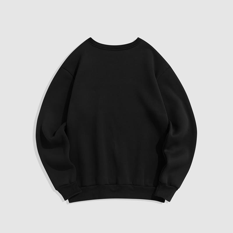 100% Cotton Solid Color Round Neck Casual Fleece Sweatshirt - image 17