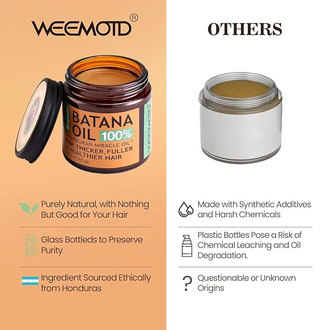 100% Raw Batana Oil for Hair, Unrefined Conditioning Hair & Scalp Oil from Honduras, Moisturizing Hair Mask for Dry Hair, Adds Shine & Softness for Men & Women - image 4