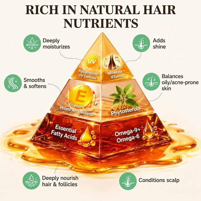 100% Raw Batana Oil for Hair, Unrefined Conditioning Hair & Scalp Oil from Honduras, Moisturizing Hair Mask for Dry Hair, Adds Shine & Softness for Men & Women - image 3