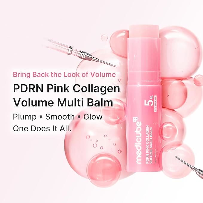 Pink Collagen Volume Multi Balm | All In One Volufiline, PDRN, NAD Stick for Youthful-Looking, Helping Look of Fine Lines, Firming Care, Anti-Aging Care | For Under-Eyes, Neck, Forehead - image 1
