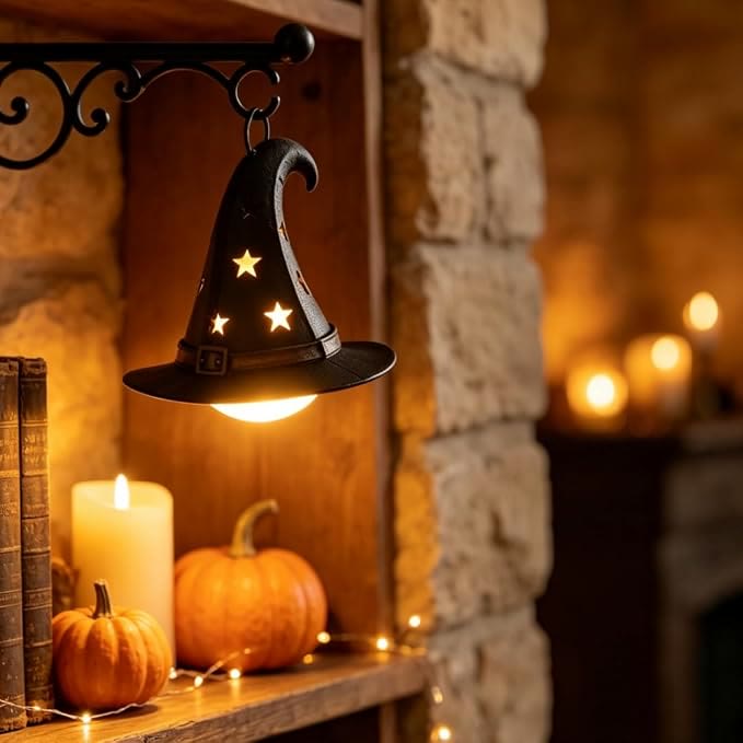Streetlight Halloween Vibe Library Shelf Light - witch hat - 2PCS - image 15