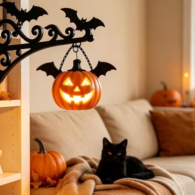 Streetlight Halloween Vibe Library Shelf Light - pumpkin - 2PCS - image 20