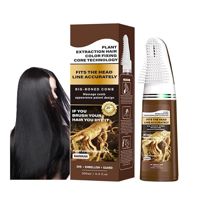 Integrated Convenient Hair Dyeing Kit For Home Use. Gel-based Hair Dye. Long-lasting Color Effect - 黑色 - 3PCS - image 8