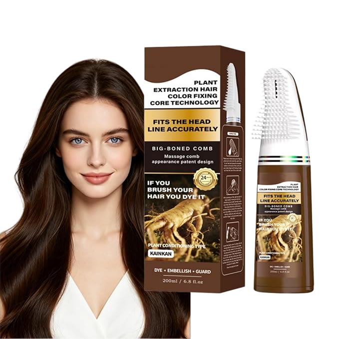 Integrated Convenient Hair Dyeing Kit For Home Use. Gel-based Hair Dye. Long-lasting Color Effect - 棕色 - 3PCS - image 9