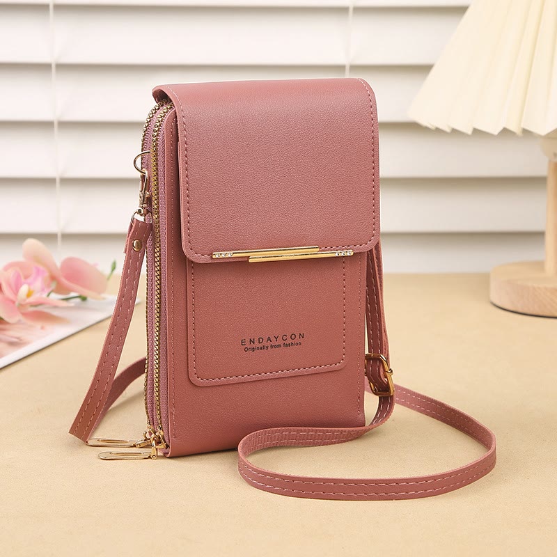Touchscreen Sensitive Phone Bag with Multiple Colors - Deep Pink - 3PCS - image 8