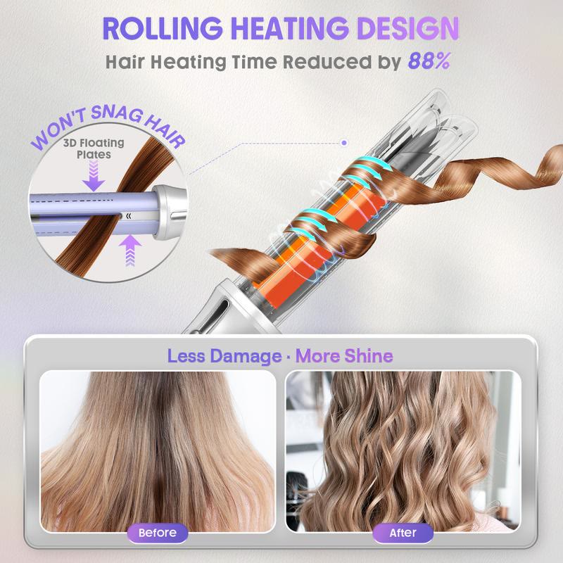 One Touch Airflow Styler Pro   Auto Rotating Curling Iron  360° Cooling Airflow  - image 3