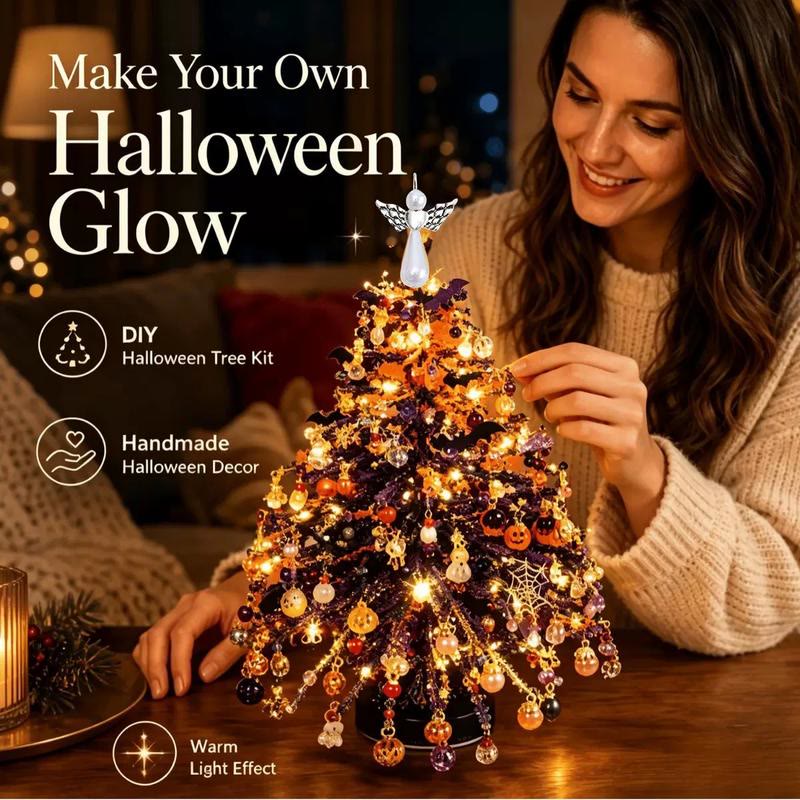 DIY Beaded Christmas Tree Kit, Hand‑Made Mini Crystal Bead Xmas Tree Craft Set - 🎃Hallowmas - 3PCS - image 10