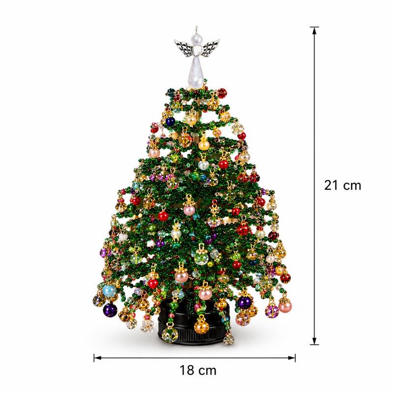 DIY Beaded Christmas Tree Kit, Hand‑Made Mini Crystal Bead Xmas Tree Craft Set - image 9