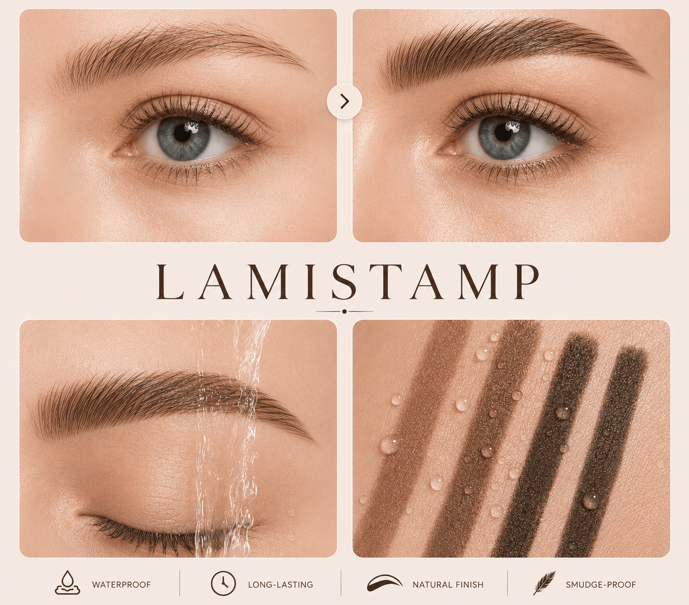 One Step Eyebrow Stamp Makeup Kit, Waterproof Smudge-Proof Eyebrow Define Powder with Brow Stencils, Fast Daily Eyebrow Shaper - image 6