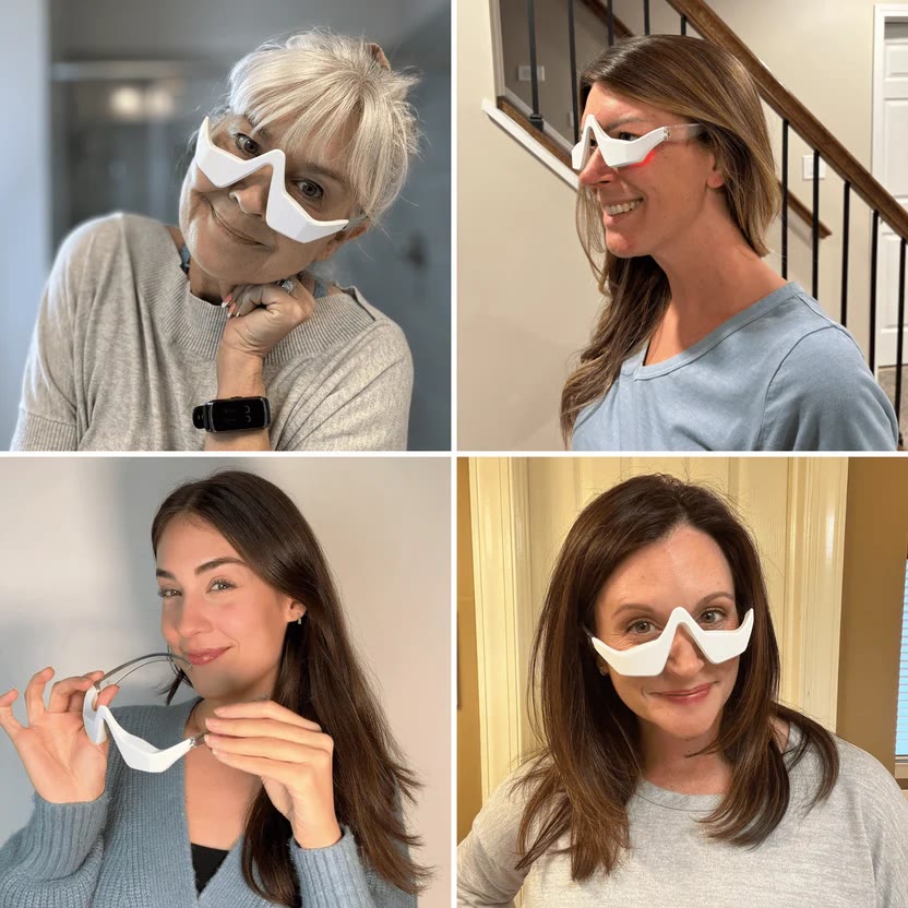 5-in-1 Smart Eye Massager Glasses - Red Light Therapy with Microcurrent  Heat & Vibration - image 7